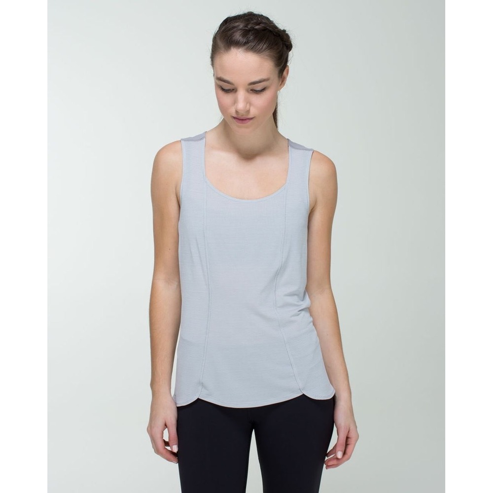 NWT Lululemon Run Righteous Tank in Heathered Light Gray Size 12